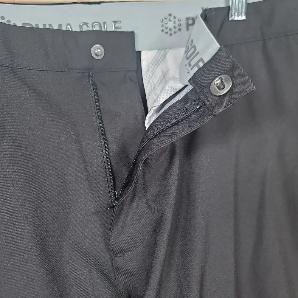 Puma Golf Jackpot Pants Mens 38x31.5 Dark Grey Flat Front Performance Trousers - Picture 2 of 16